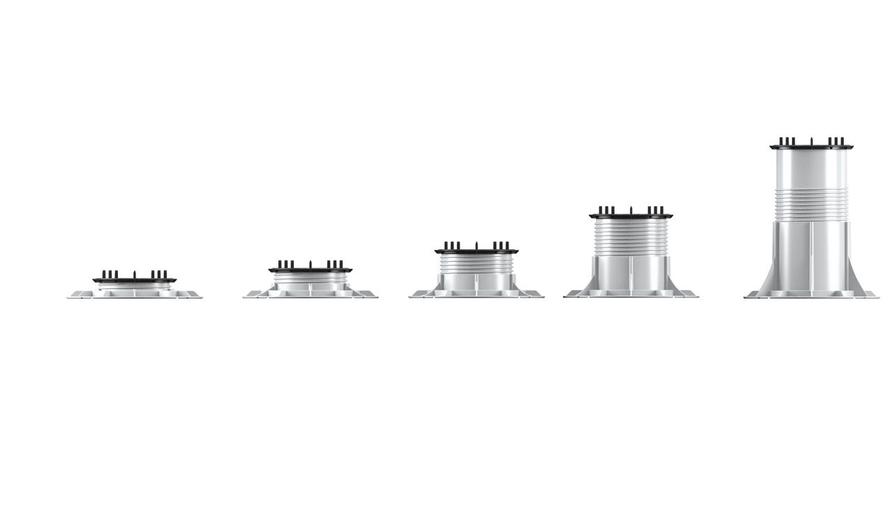 RS_Stelzlagersystem_Baugroeßen Baugrößen Stelzlagersystem